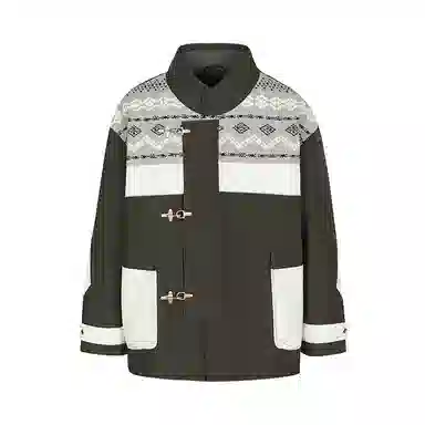 速写 休闲宽松立领长袖保暖羽绒服 男款