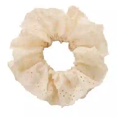 千桐 甜美慵懒风波点大肠发绳韩系大号头花高级感方巾皮筋扎发饰 布艺 发圈/头绳 女款