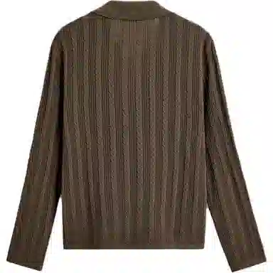 ZARA Comfort Knit Polo Long Sleeve