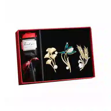 缔晶 复古优雅时尚胸花配饰礼盒 秋冬上衣围巾外套百搭轻奢 合金 胸针 女款