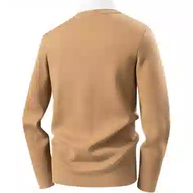 红豆 加厚保暖假两件衬衫领秋冬毛衣商务休闲内搭打底衫上衣针织衫 男款