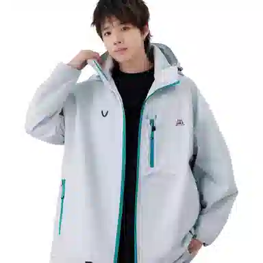 大卫贝肯  美式情侣款户外登山服潮休闲宽松日常百搭连帽  防水防风透气耐磨防泼水冲锋衣 男女同款