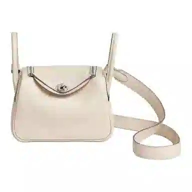 HERMES Lindy Taurillon Clemence 10 Craie