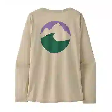 patagonia Women's Long-Sleeved Capilene Cool Daily Graphic Shirt C1logo T