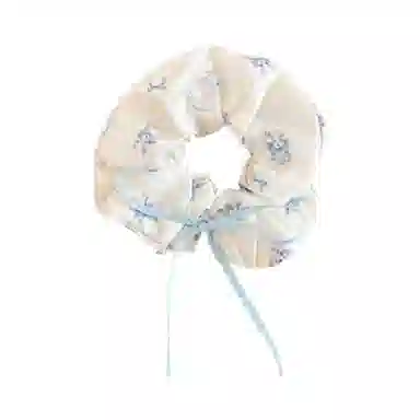 前方大荒野 蝴蝶结小猫大肠圈萌趣猫咪清新文雅温柔迷人少女心精致小巧日常百搭扎马尾#好运 棉麻 发圈 女款