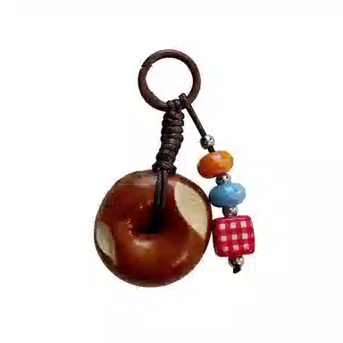 尚先生 风仿真面包串珠手机链挂坠相机包包挂饰钥匙扣手机壳挂绳 陶瓷 挂件 男女同款情侣款