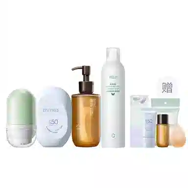 柳丝木 隔离防晒卸妆油喷雾套组彩妆套装 自然提亮肤色均匀肤色