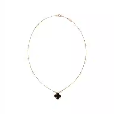 Van Cleef & Arpels Alhambra Onyx Necklace
