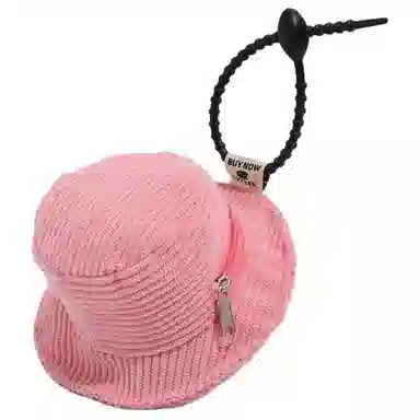 心水好物 个性迷你渔夫帽耳机包储物袋钥匙扣书包背包挂饰 灯芯绒  挂件 男女同款情侣款