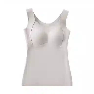 二三二三  休闲隐形无痕舒适秋衣亲肤柔软无袖贴身内搭内衣带胸垫免穿文胸打底衫日常简约百搭保暖上装 女款