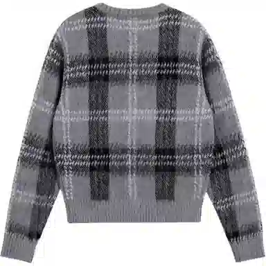 RestRecreation FW25 CHECK PATTERN HAIRY SWEATER V