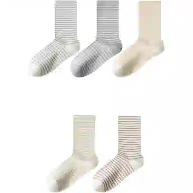 妮轻 纯棉春秋春夏中筒袜 女款