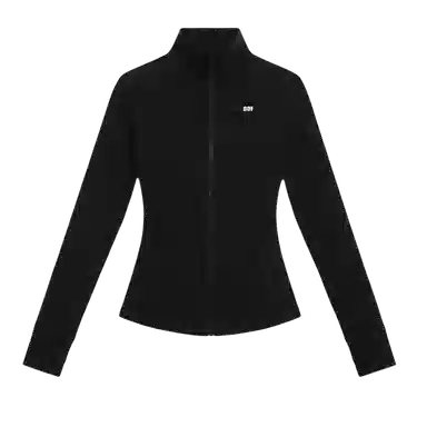 欧迪芬 立领纯色外套塑形户外运动显瘦高弹瑜伽健身拉链训练速干骑行上衣塑身衣 女款