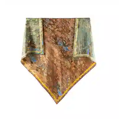 上海故事 【专柜同款】提花双面印花大方巾精致古典优雅真丝 桑蚕丝 丝巾 女款