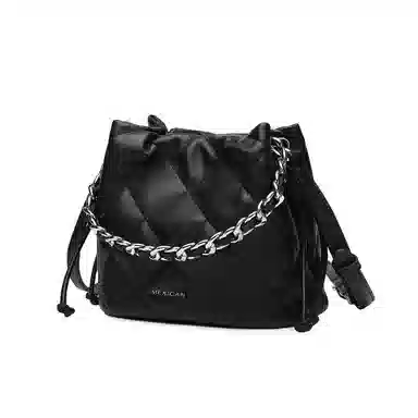 稻草人 高级感菱格小香风链条时尚气质百搭通勤实用小众轻便 牛皮拼合成革 水桶包斜挎单肩手提包 常规 女款 多色