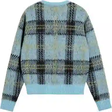 RestRecreation FW25 CHECK PATTERN HAIRY SWEATER V