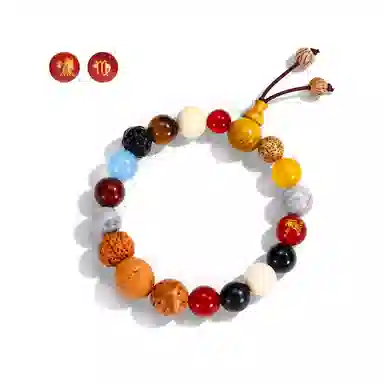 彗时 灵隐寺十八籽国风新中式锦鲤考试考试上岸佛珠招财纳福复古国潮香灰六字箴言转运珠 菩提子/菩提籽 手串 男女同款情侣款