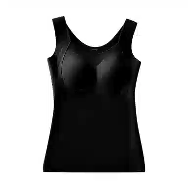 二三二三  休闲隐形无痕舒适秋衣亲肤柔软无袖贴身内搭内衣带胸垫免穿文胸打底衫日常简约百搭保暖上装 女款