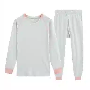 贴身领域 莱卡棉秋衣秋裤青少年纯棉全棉毛衫初中高中学生男士内衣保暖套装 女款