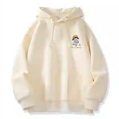 棉致 彩色线条小女孩潮流百搭简约时尚学院风柔软舒适松紧抽绳连帽长袖卫衣 女款