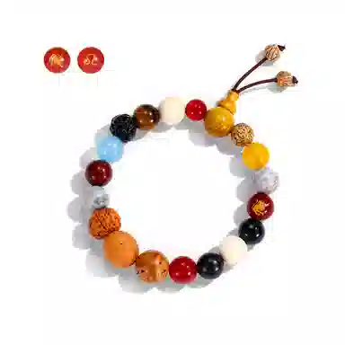 彗时 灵隐寺十八籽国风新中式锦鲤考试考试上岸佛珠招财纳福复古国潮香灰六字箴言转运珠 菩提子/菩提籽 手串 男女同款情侣款