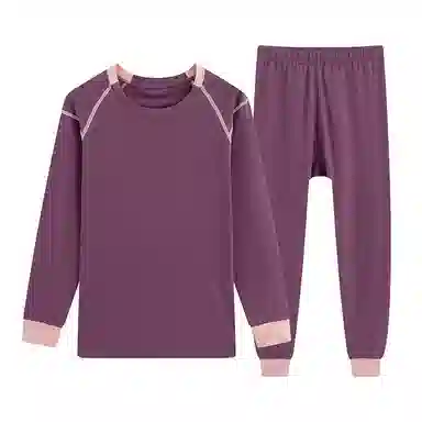 贴身领域 莱卡棉秋衣秋裤青少年纯棉全棉毛衫初中高中学生男士内衣保暖套装 女款