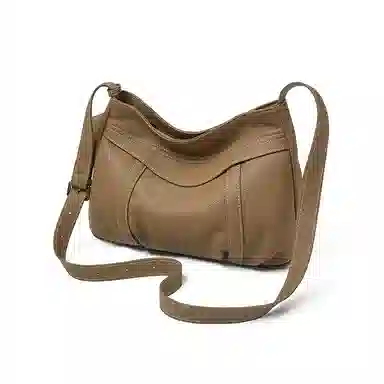 老人头 时尚百搭经典简约纯色高级质感日常通勤休闲百搭斜挎包 头层牛皮 单肩包 女款 多色