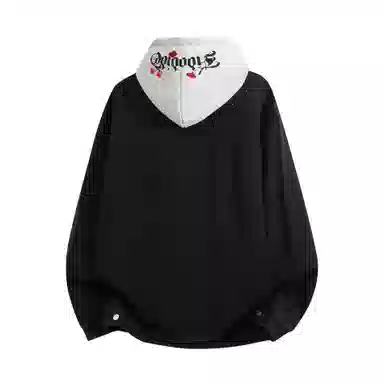 FIDO DIDO Vintage Button Hoodie Denim Jacket