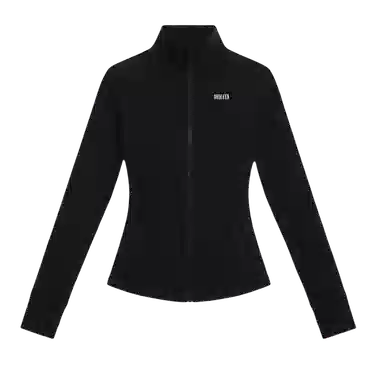 欧迪芬 立领修身显瘦时尚百搭立体剪裁纯色外套塑形户外运动瑜伽健身拉链训练速干骑行上衣塑身衣 女款