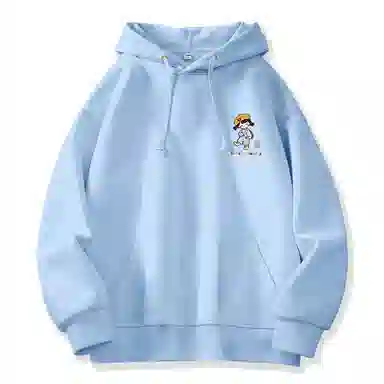 棉致 彩色线条小女孩潮流百搭简约时尚学院风柔软舒适松紧抽绳连帽长袖卫衣 女款