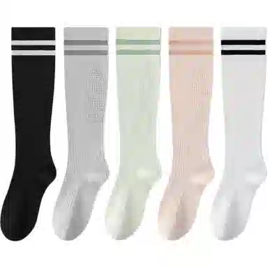 妮轻 网眼健身跳绳高筒袜 女款