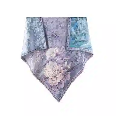 上海故事 【专柜同款】提花双面印花大方巾精致古典优雅真丝 桑蚕丝 丝巾 女款