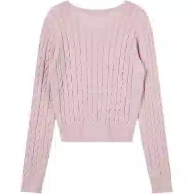 RestRecreation FW25 CABLE V-NECK KNIT TOP V
