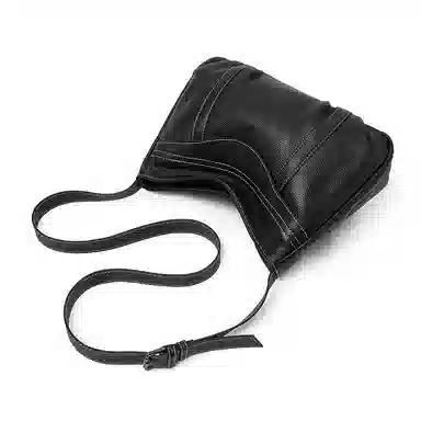 老人头 时尚百搭经典简约纯色高级质感日常通勤休闲百搭斜挎包 头层牛皮 单肩包 女款 多色