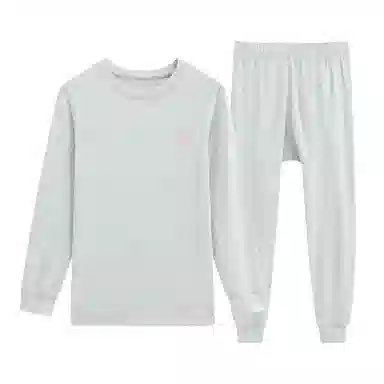 贴身领域 秋衣秋裤青少年纯棉全棉毛衫初中高中学生男士内衣保暖套装 女款