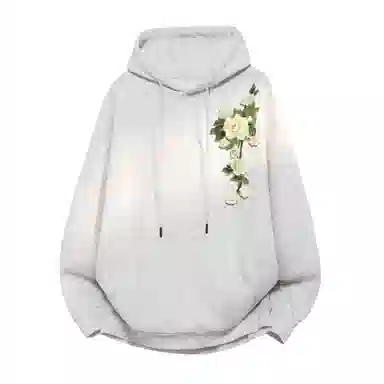 【万针刺绣3D立体浮雕】布客行 美式复古文艺风植物花卉工艺纯色基础简约百搭高级感高街潮流休闲舒适学院华棉重磅长袖卫衣 男女同款