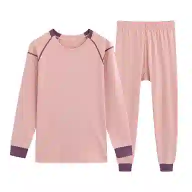 贴身领域 莱卡棉秋衣秋裤青少年纯棉全棉毛衫初中高中学生男士内衣保暖套装 女款