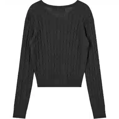 RestRecreation FW25 CABLE V-NECK KNIT TOP V