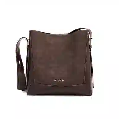 红蜻蜓 简约百搭小众气质高级感通勤日常实用水桶包手提腋下斜挎包 牛皮 单肩包 常规 女款 黑色/咖啡色