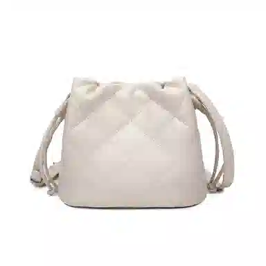 稻草人 高级感菱格小香风链条时尚气质百搭通勤实用小众轻便 牛皮拼合成革 水桶包斜挎单肩手提包 常规 女款 多色