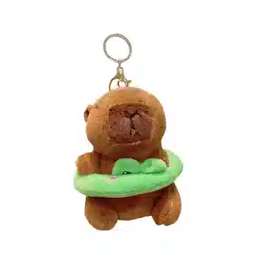 心水好物 卡皮巴拉游泳圈系列玩偶儿童玩具毛绒书包背包挂饰 聚酯纤维 挂件 男女同款情侣款