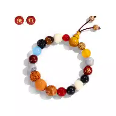 彗时 灵隐寺十八籽国风新中式锦鲤考试考试上岸佛珠招财纳福复古国潮香灰六字箴言转运珠 菩提子/菩提籽 手串 男女同款情侣款