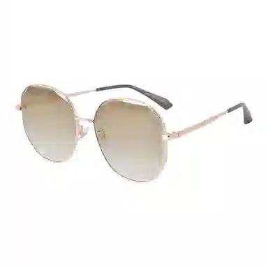 康视顿 墨镜韩版防晒遮阳无框个性切边时尚潮开车海边墨镜 不规则形 太阳眼镜 女款