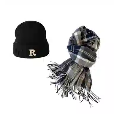 Cgediao Plaid Scarf Set