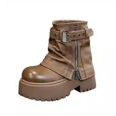 PU Chelsea Platform Boots