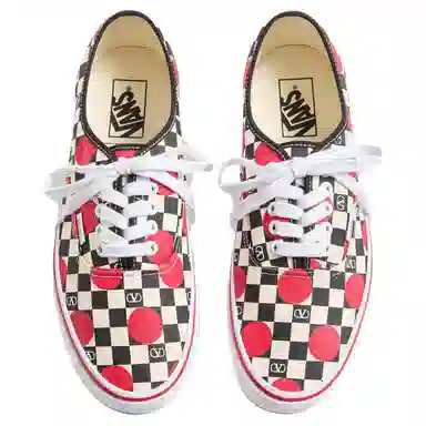 Valentino x Vans Vlogo Low Canvas Sneakers Red