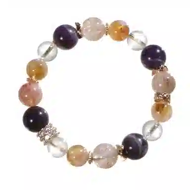 千叶珠宝 「金缕缠虹·星环梦」 多宝优雅大气质感格调新中式国风轻奢高级感小众设计款#好运天然 黄水晶 手串 男女同款情侣款