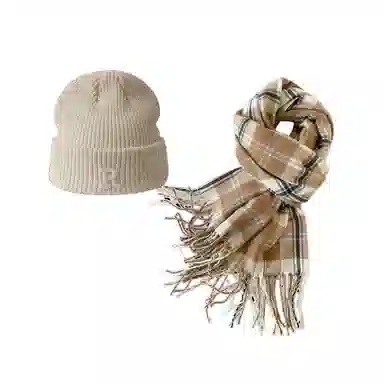 Cgediao Plaid Scarf Set