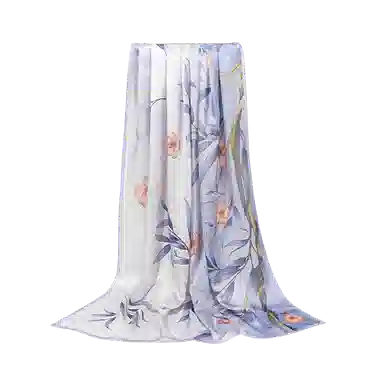 一米画纱 轻奢古典清新国风优雅印花奢靡系列气质旗袍 桑蚕丝 丝巾 女款