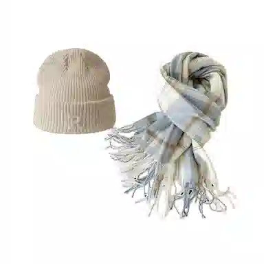 Cgediao Plaid Scarf Set